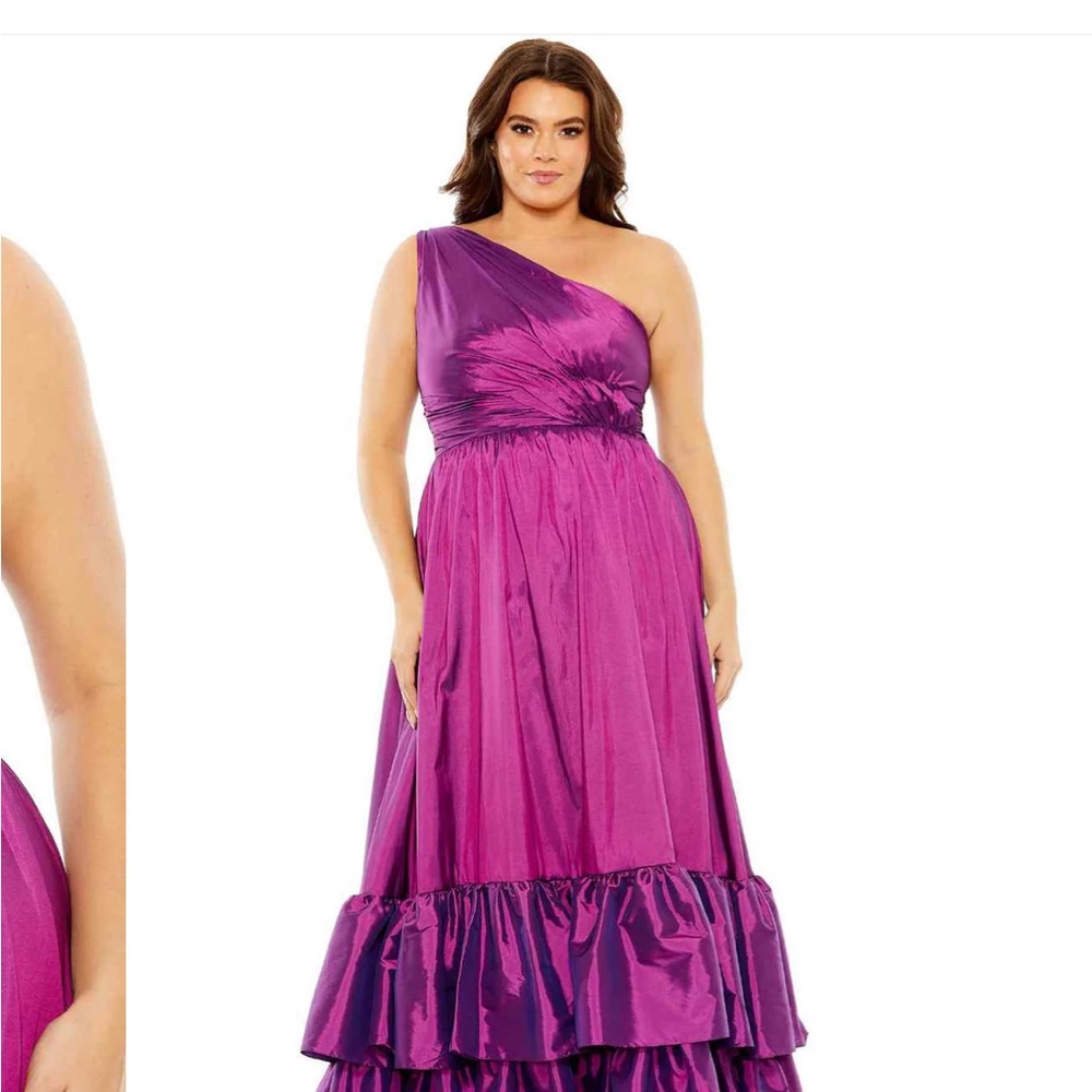 Mac Duggal Purple One-Shoulder Dress